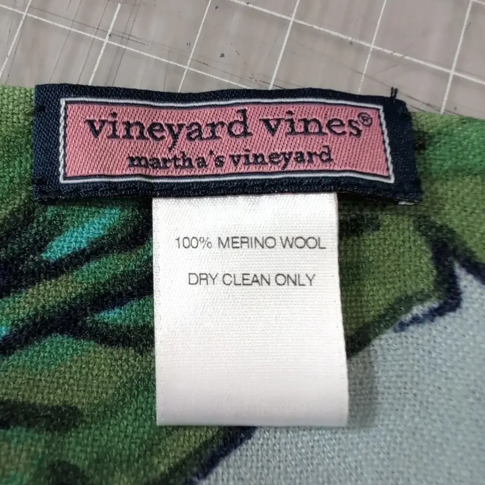 Vineyard Vines Martha's Vineyard Tropical Print Merino Wool Scarf, 28